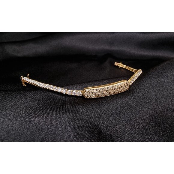 K Signed 925 China 7" Tennis Bracelet - Picture 5 of 9